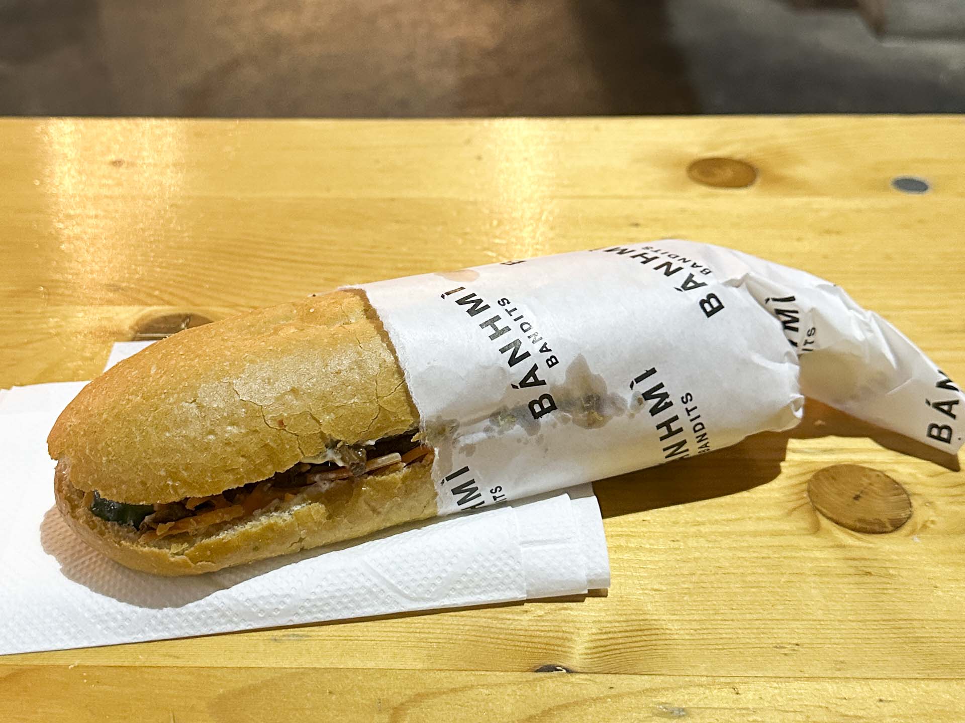 Hvis man ikke er til svinekød, så gå med en baguette med kylling.