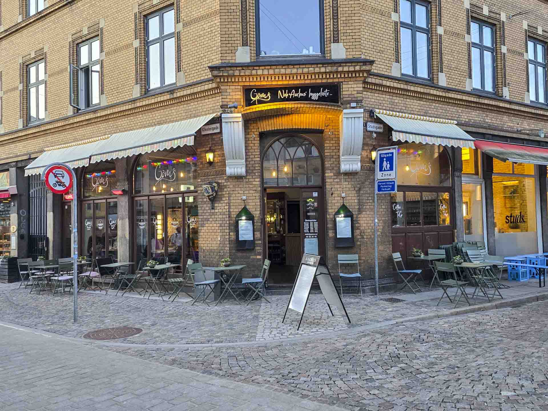 Gam’s i Aarhus C set fra Klostergade af