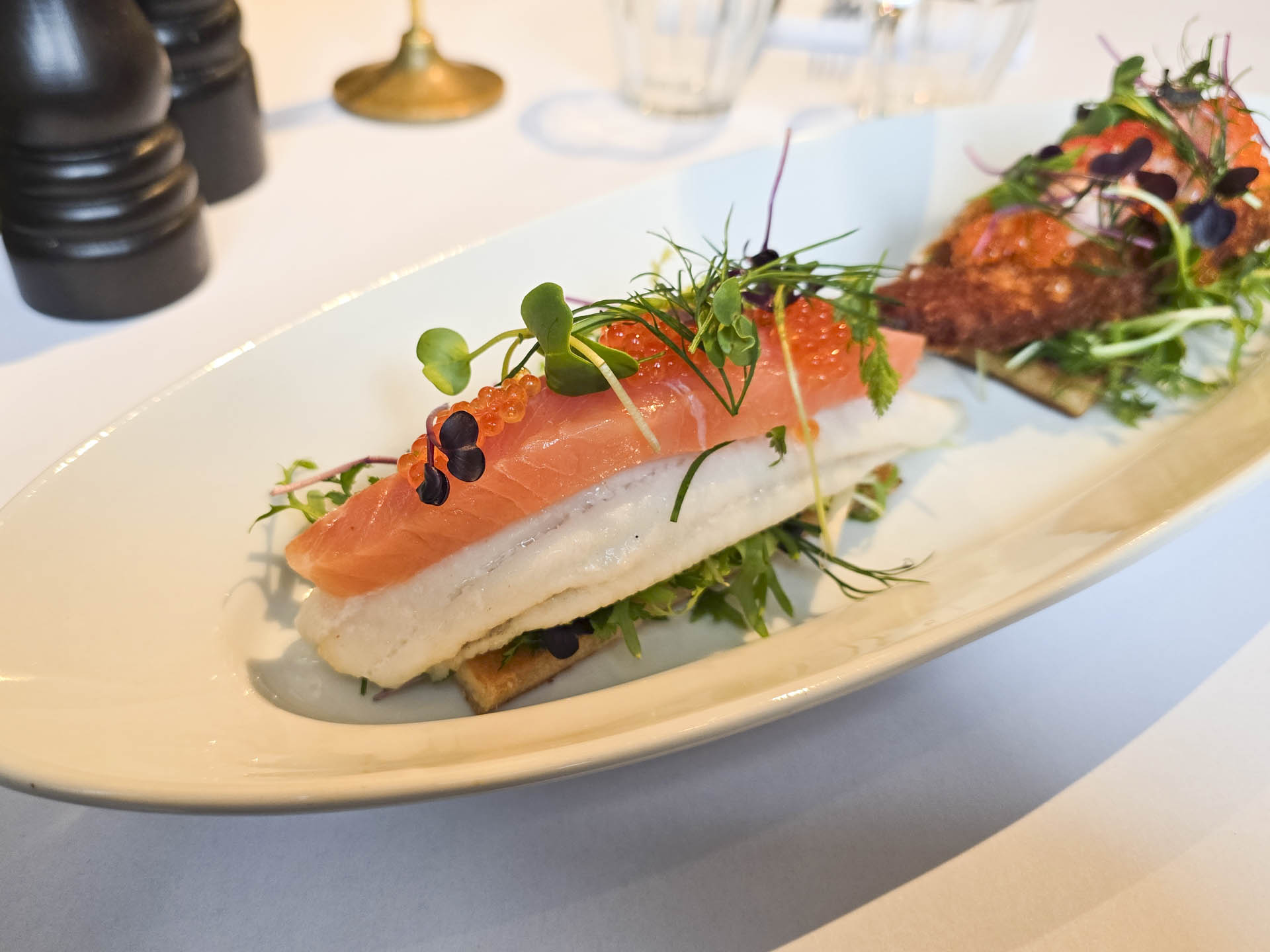 Dampede fisk og røget laks hos Mefisto i Aarhus