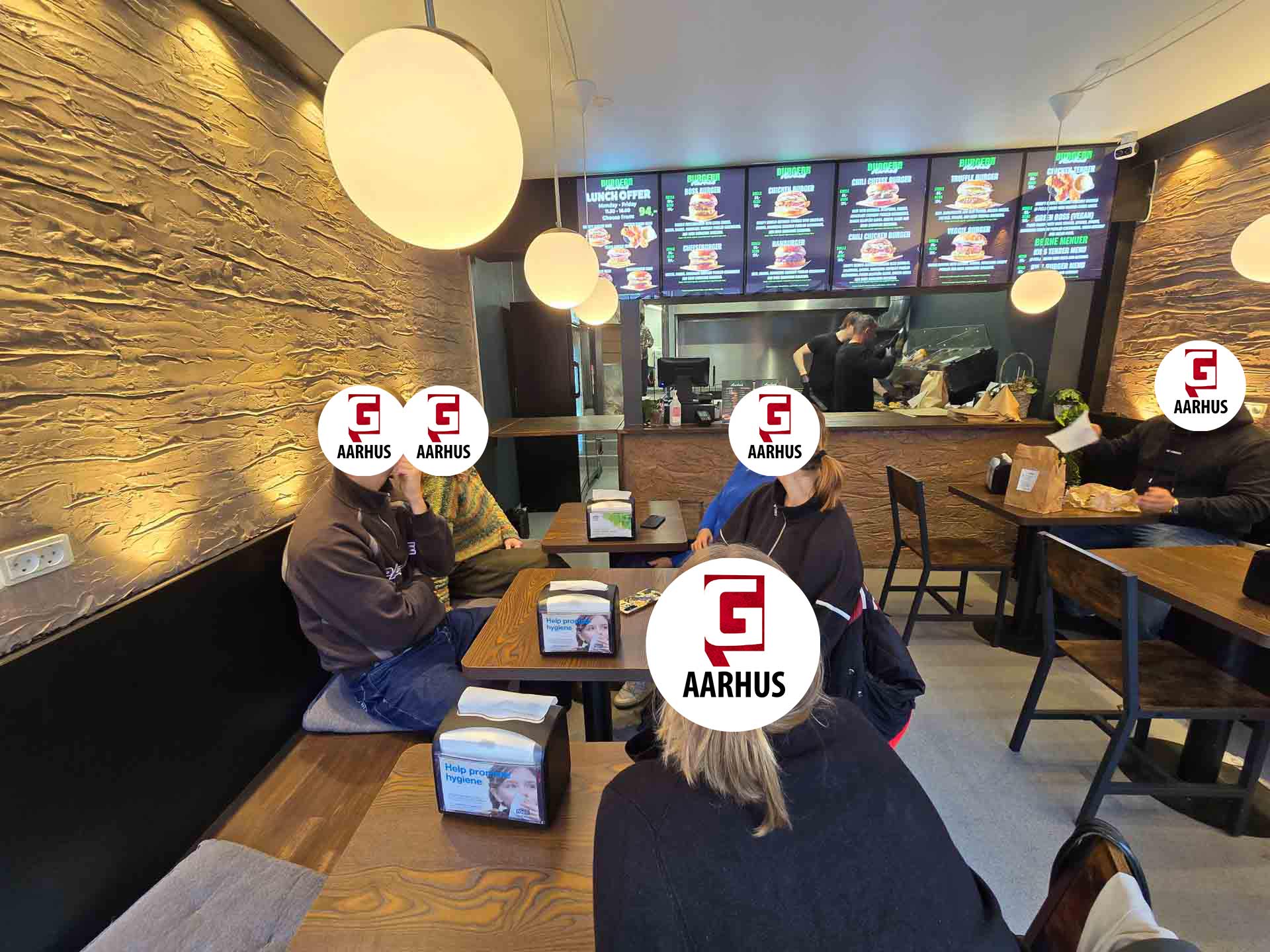 often mange gæster hos Burger Boss i Aarhus C