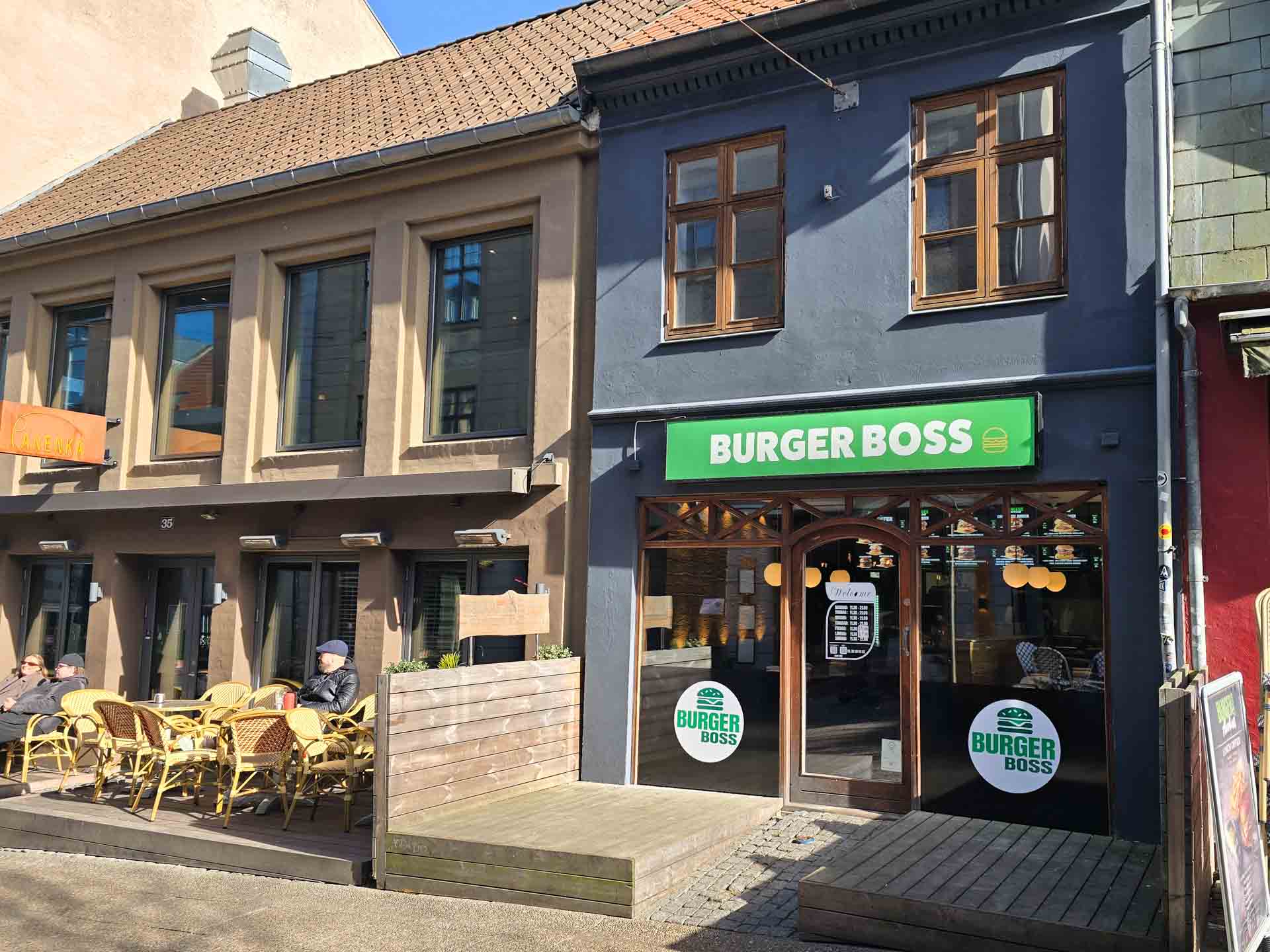Burger Boss i Aarhus C set udefra